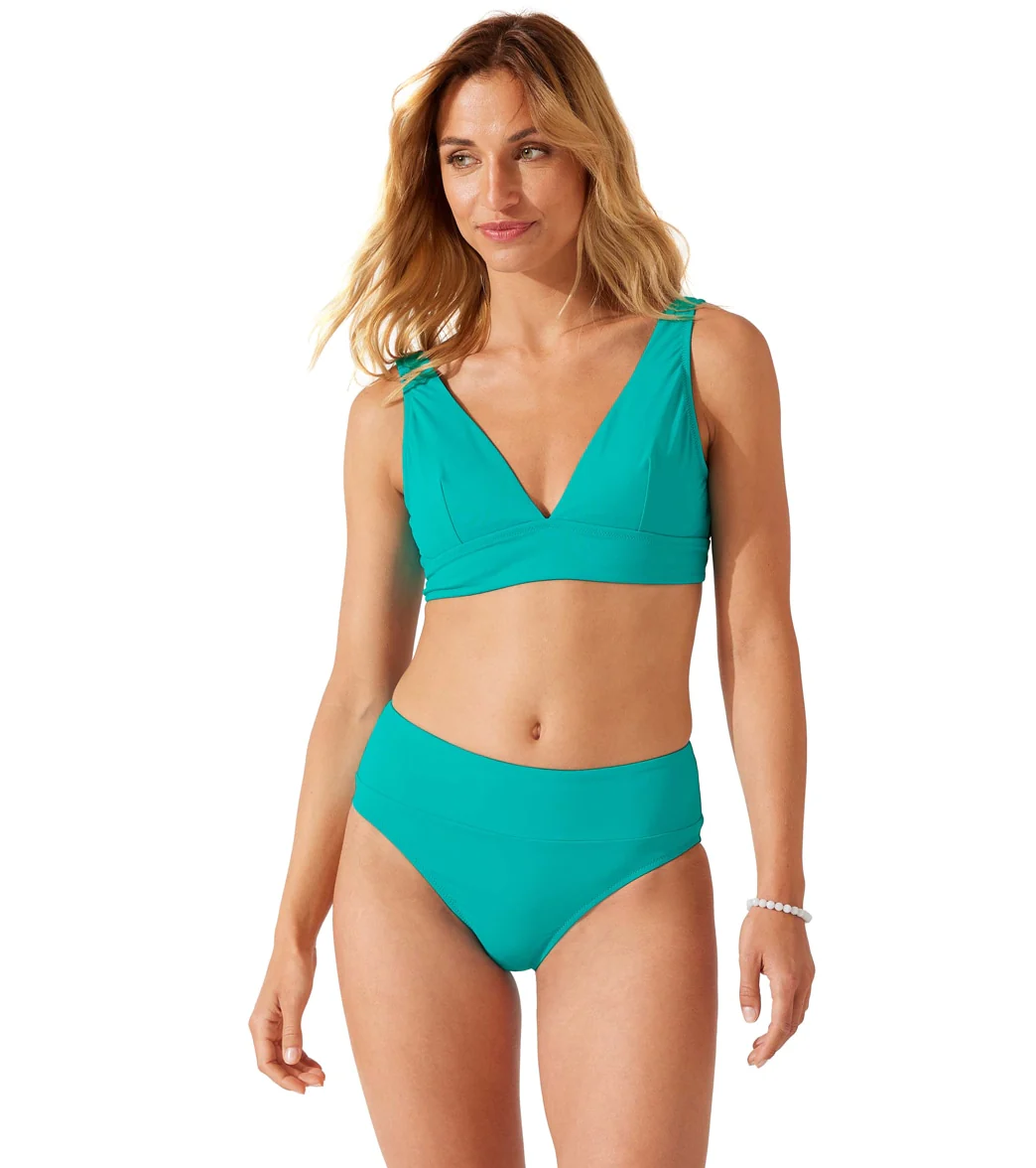 Tommy Bahama Women's Palm Modern Wide Band High Waist Bikini Bottom - Image 13