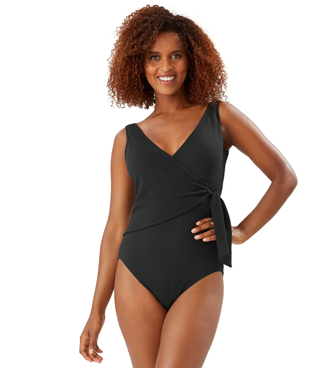 Tommy Bahama Women's Pique Colada Wrap One Piece Swimsuit - Image 2