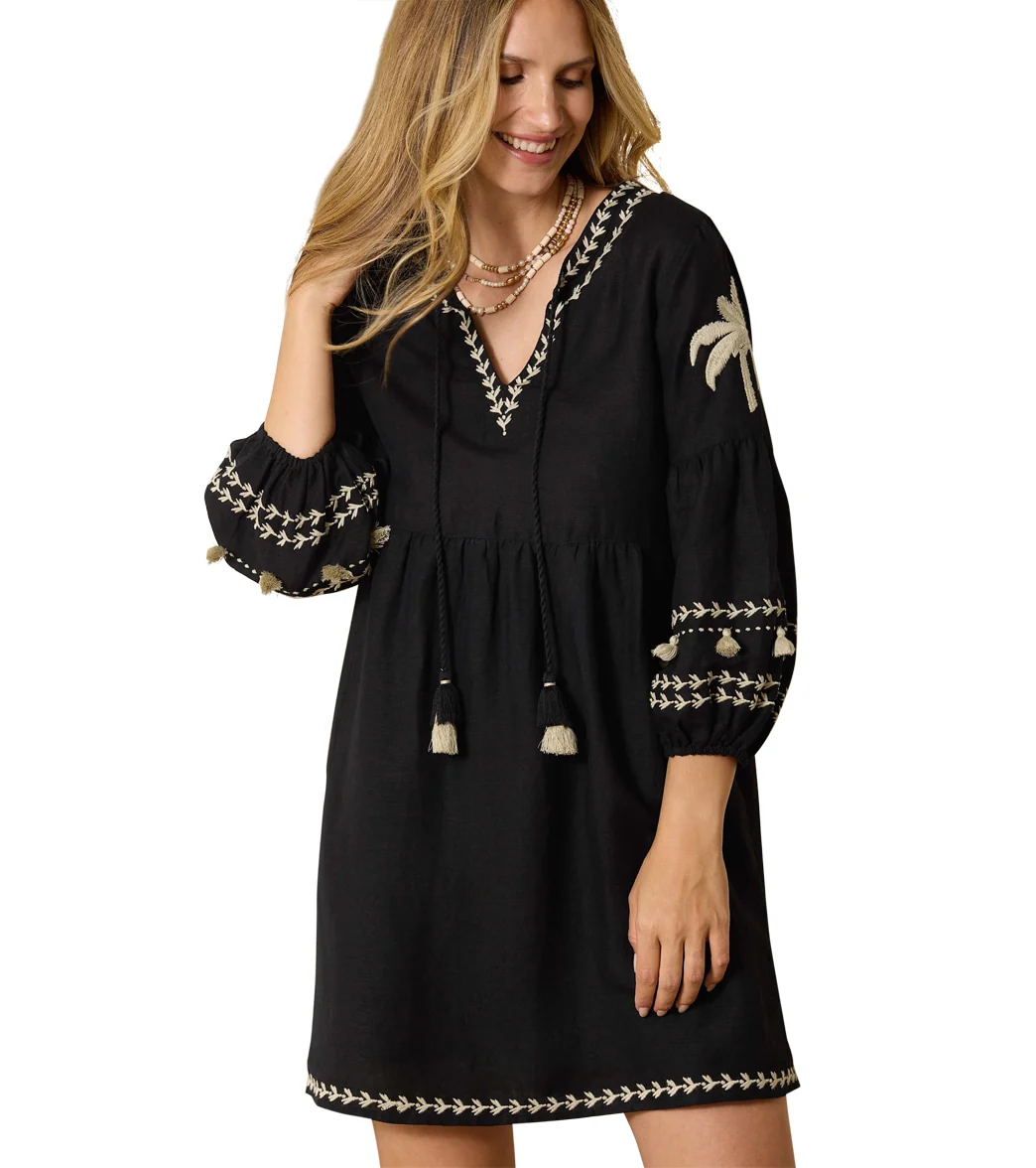 Tommy Bahama Women's Playa Brava Palm Embroidered Cover Up Dress - Image 8