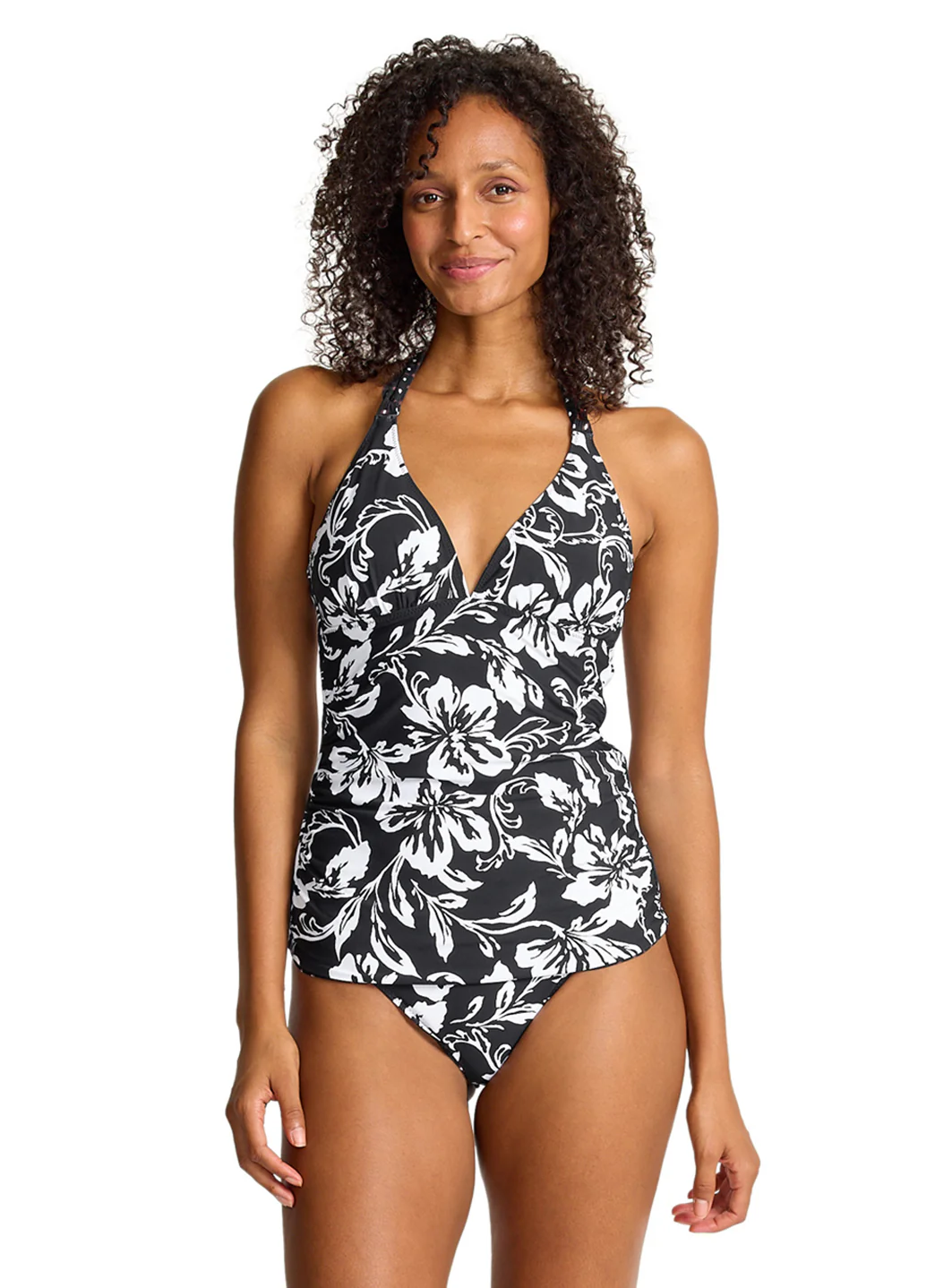 Tommy Bahama Women's Sunset Blooms Reversible Halter Tankini Top - Image 6