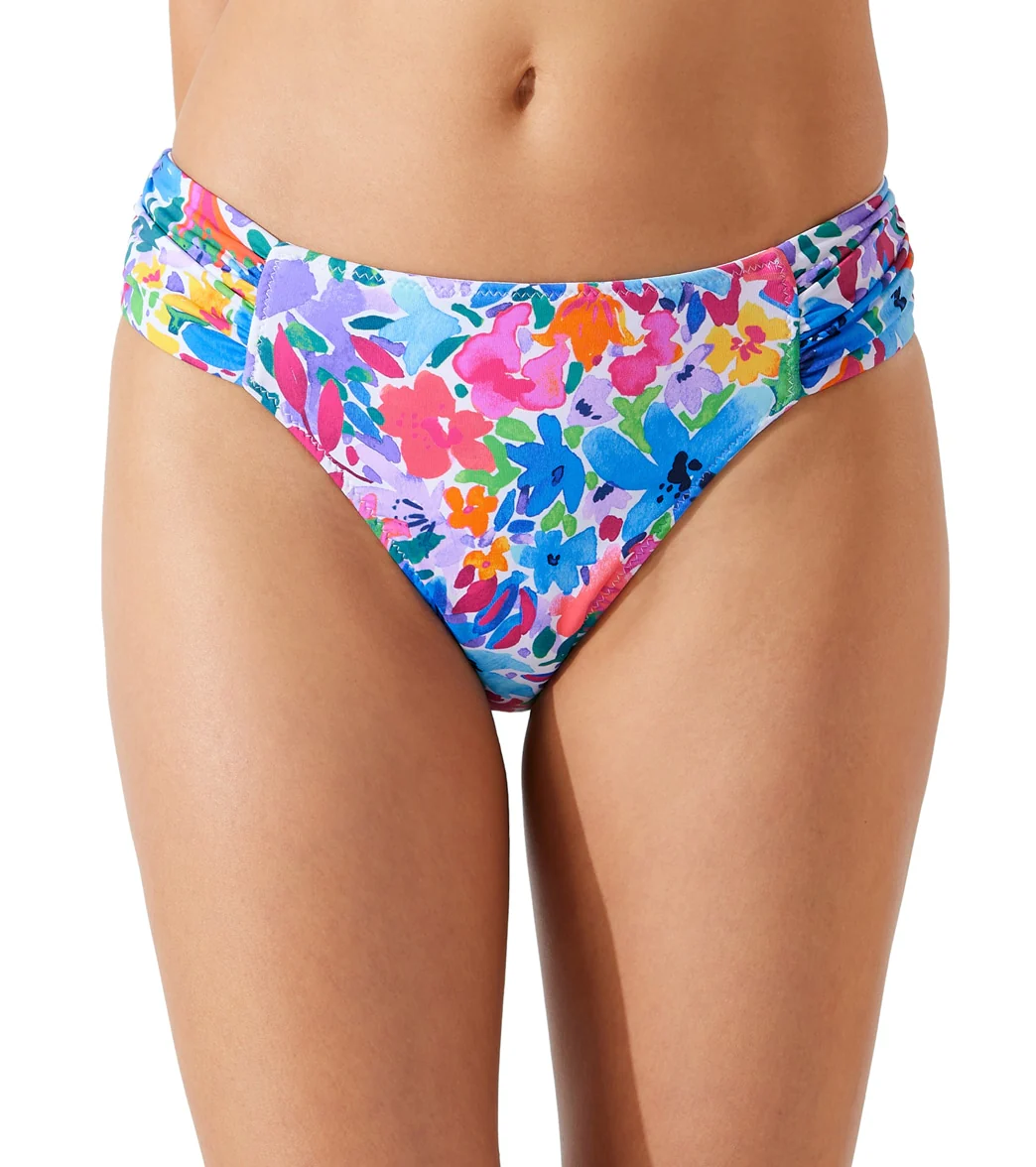 Tommy Bahama Women's Watercolor Floral Reversible Side Shirred Bikini Bottom - Image 6