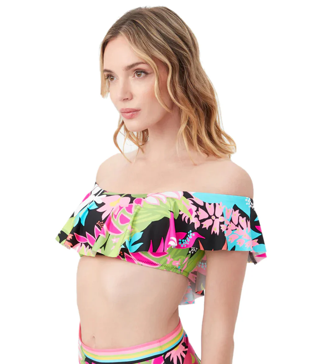 Trina Turk Women's Tiki Ruffle Bandeau Bikini Top - Image 2