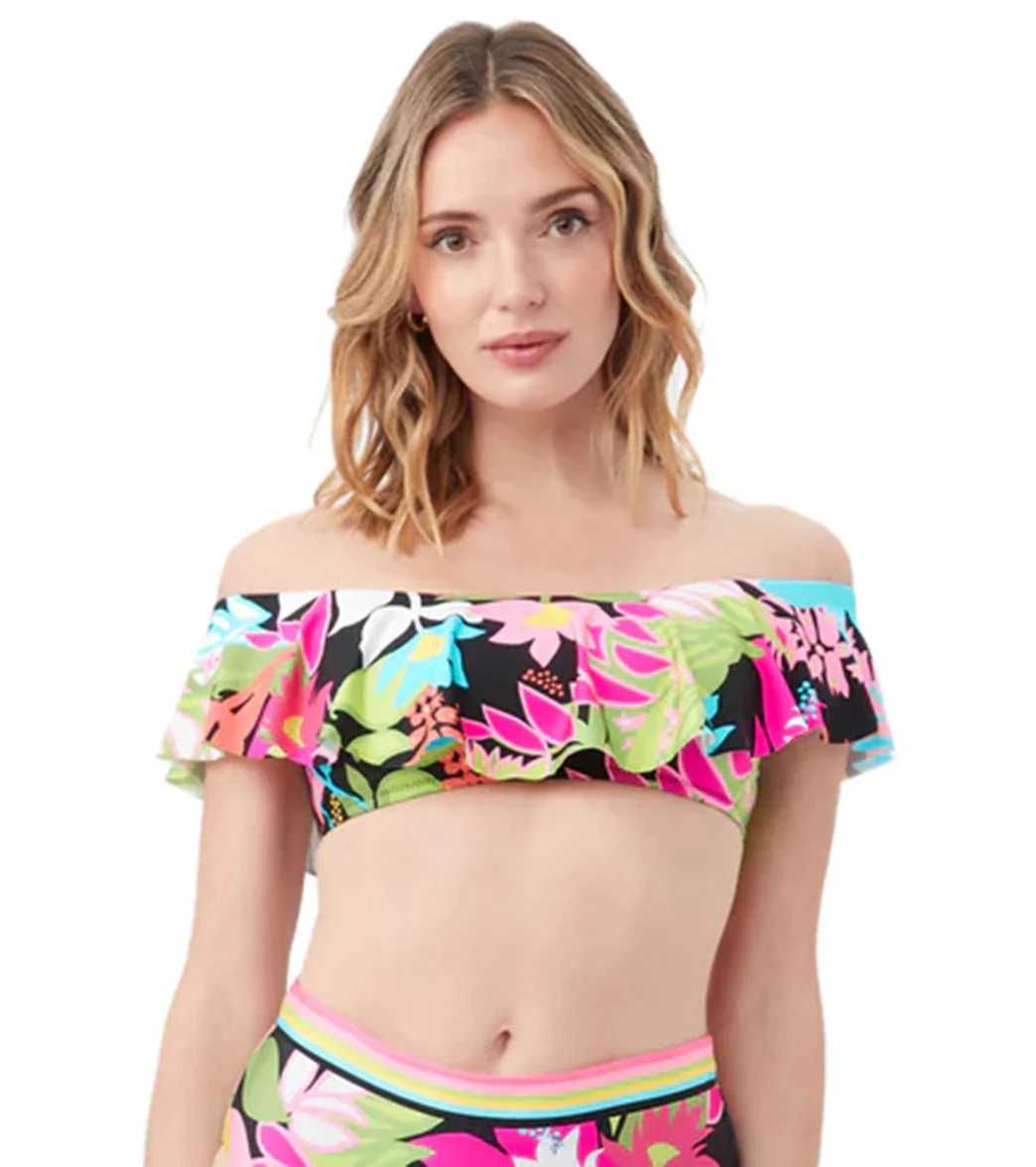 Trina Turk Women's Tiki Ruffle Bandeau Bikini Top - Image 6