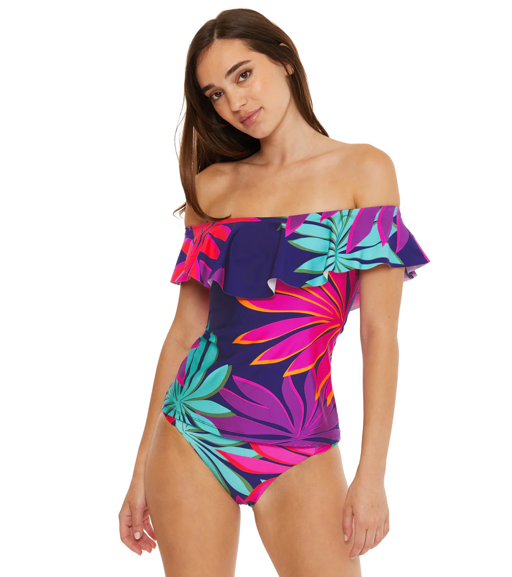 Trina Turk Women's Wailea Ruffle Tankini Top - Image 5