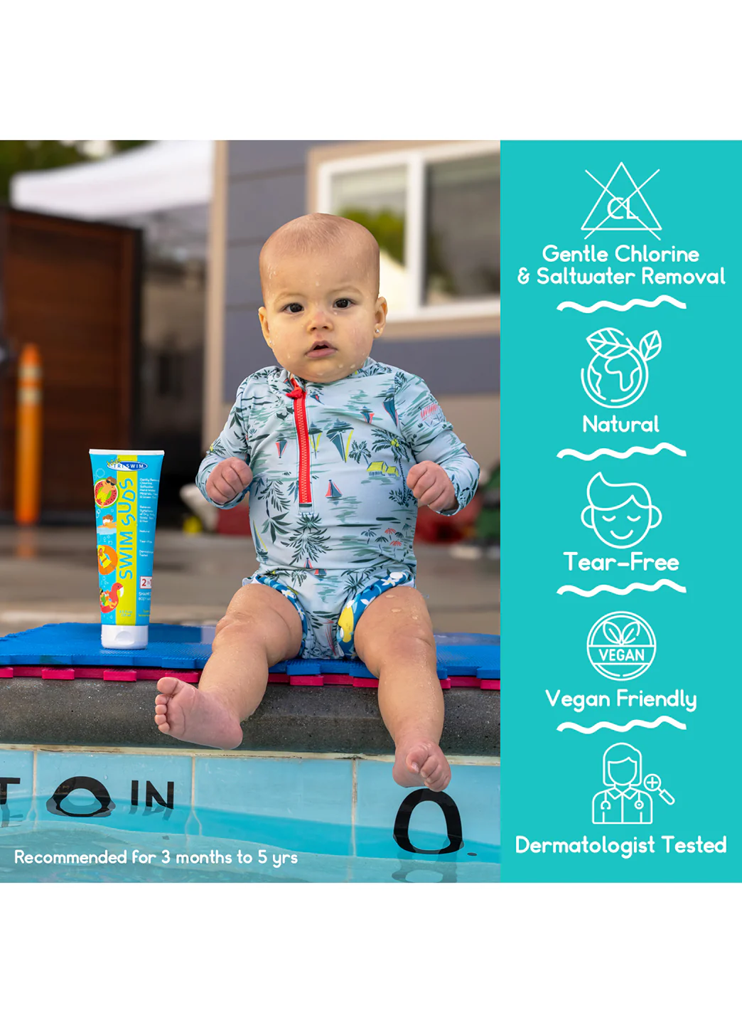 TRISWIM Baby 2-In-1 Natural Tear Free Swim Suds 8.5 oz - Image 5