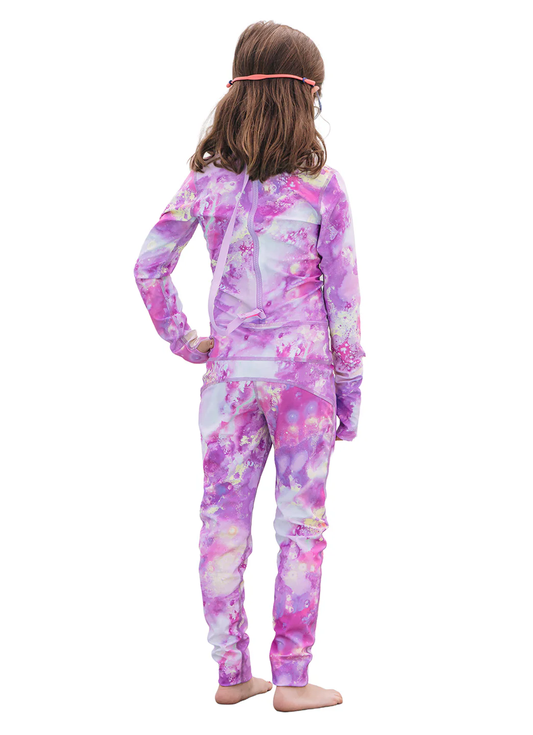 TUTUBLUE Girls' Purple Pixie UPF 50+ Long Sleeve Full Body One Piece Swimsuit (Toddler, Little Kid, Big Kid) - Image 5