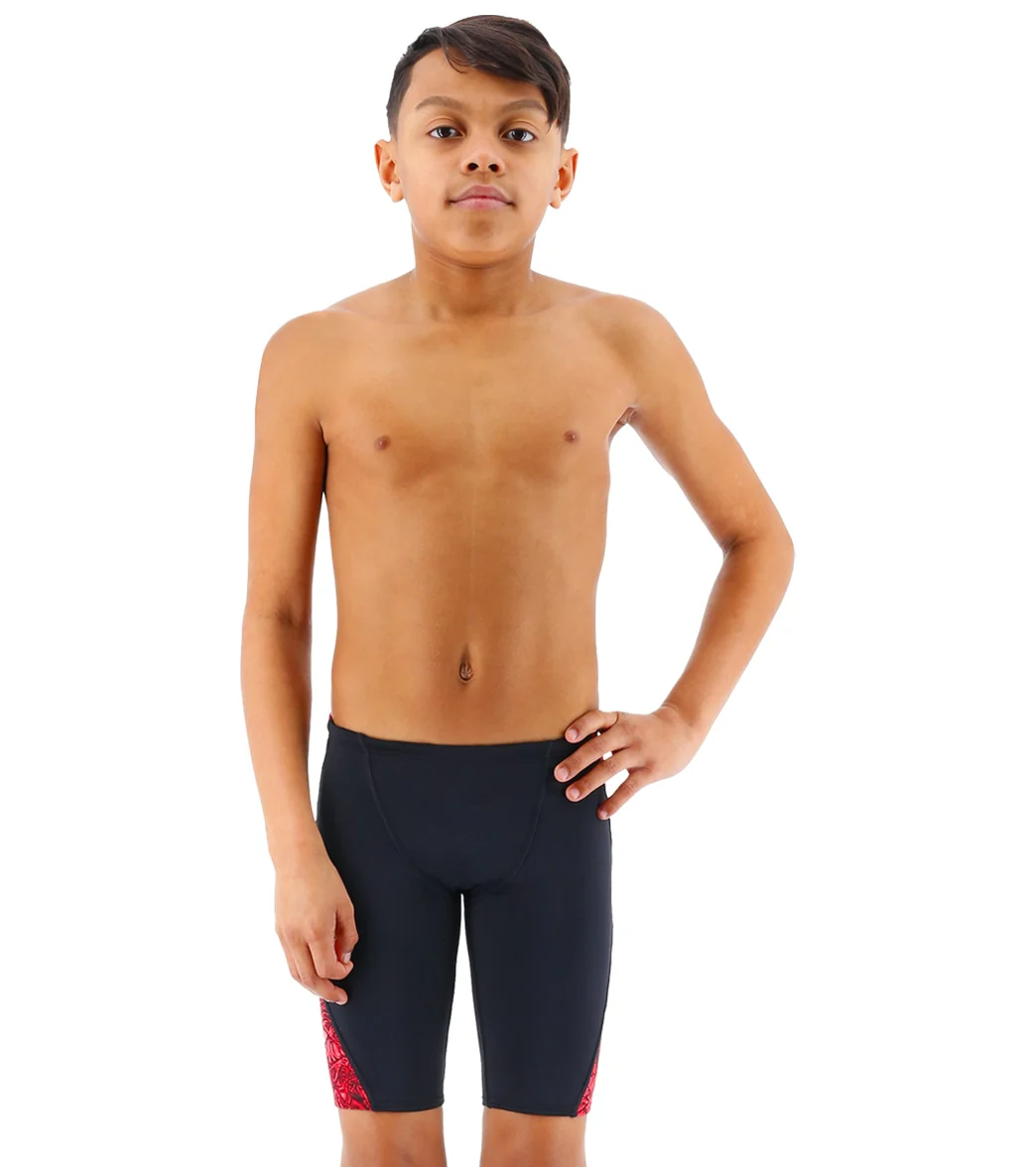 TYR Boys' Nebulous Blade Splice Jammer Swimsuit - Image 11