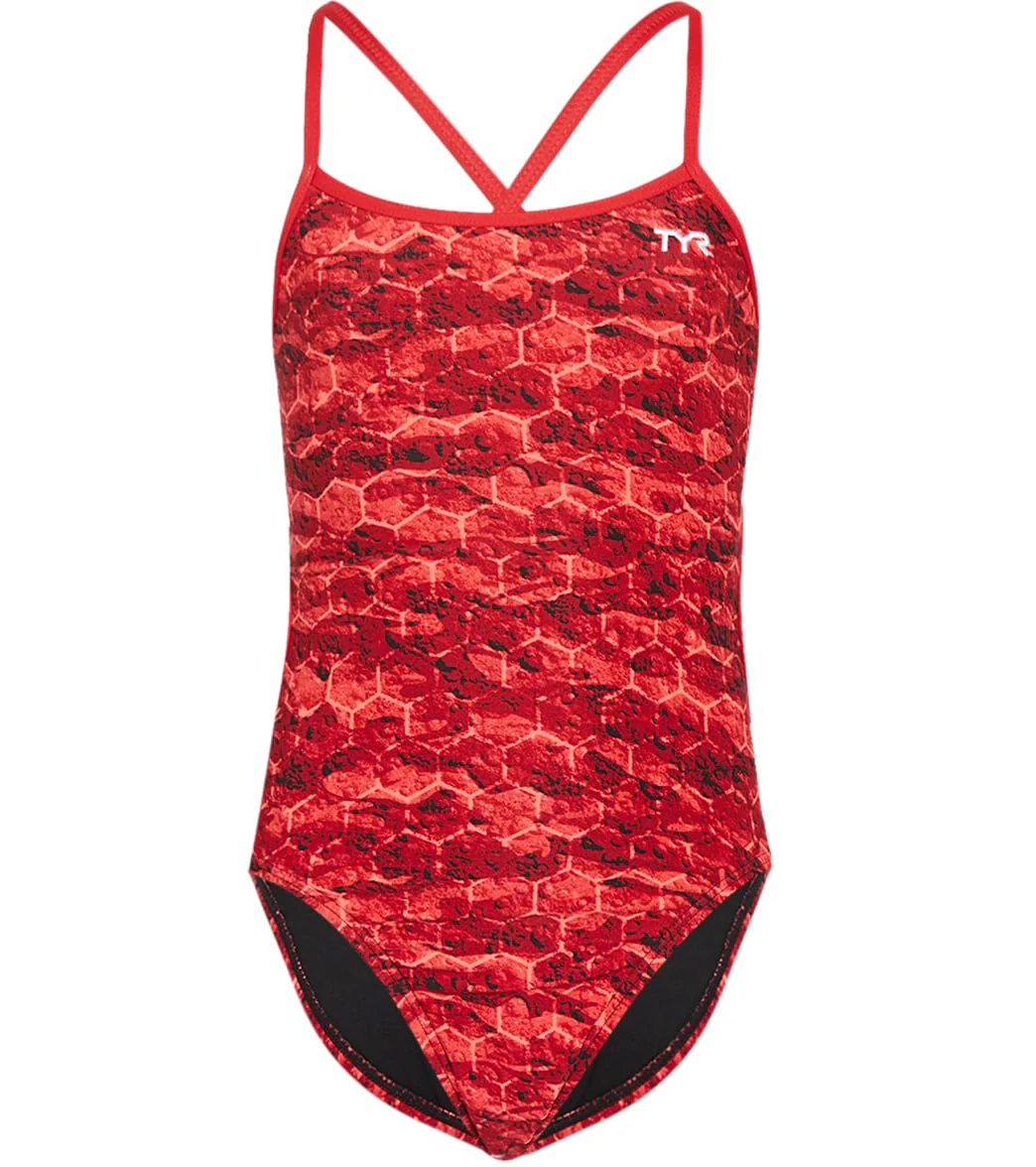 TYR Girls' Agran Trinityfit One Piece Swimsuit - Image 9
