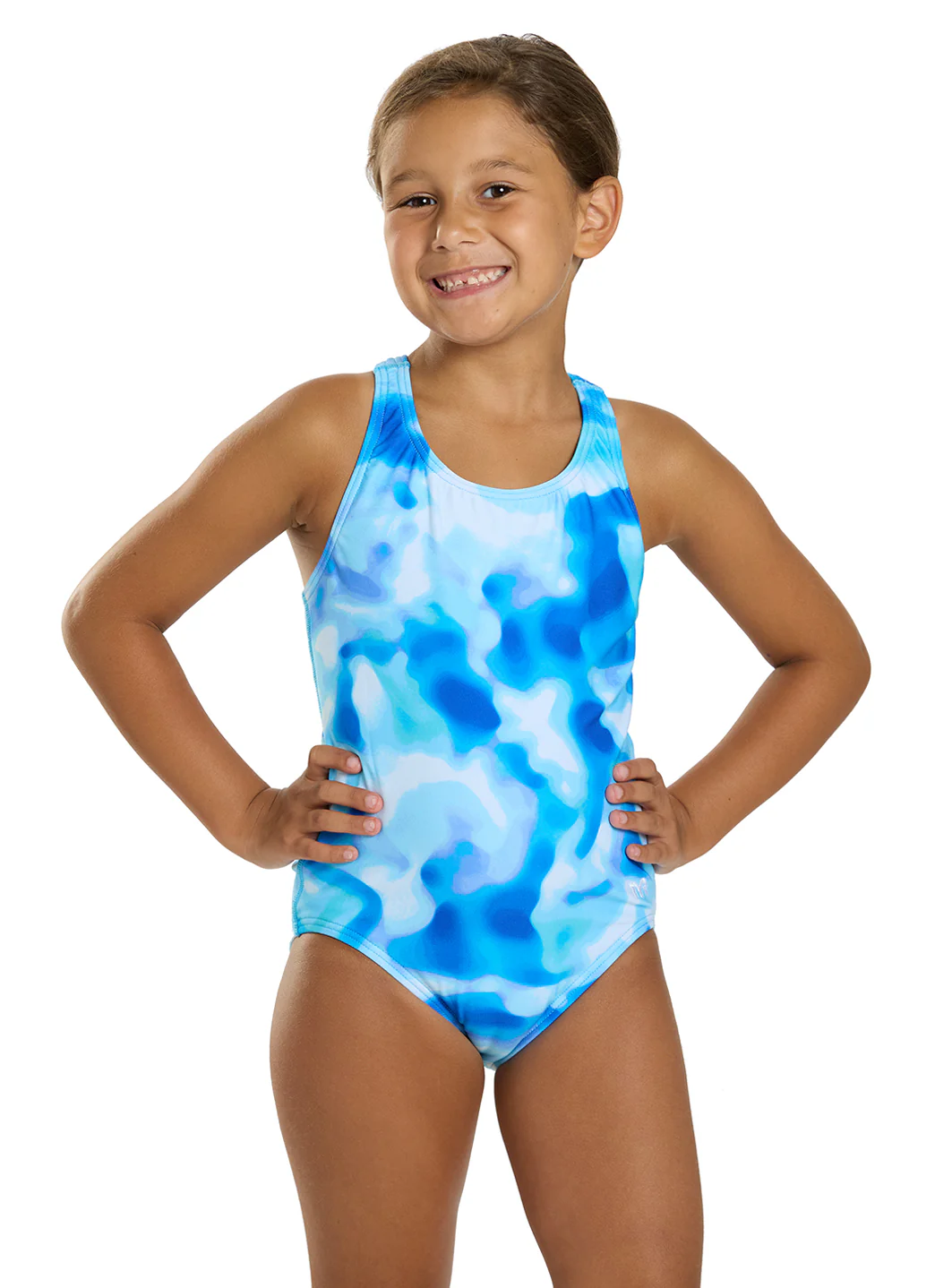 TYR Girls' Blue Ice Ella Maxfit Durafast Elite One Piece Swimsuit (Little Kid, Big Kid) - Image 9