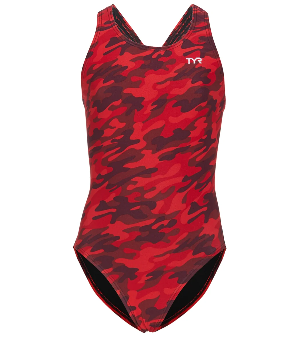 TYR Girls' Camo Maxfit One Piece Swimsuit - Image 8