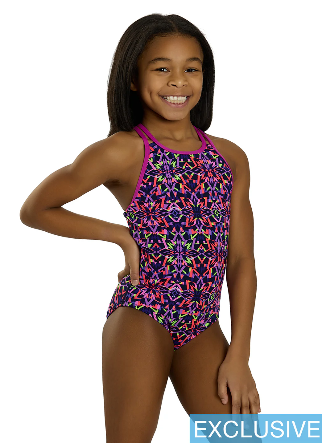 TYR Girls' Carnivale Durafast Elite Olivafit One Piece Swimsuit (Little Kid, Big Kid) - Image 4