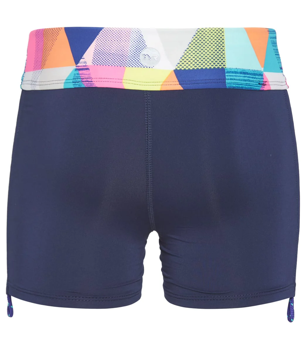 TYR Girls' Jigsaw Della Swim Boyshort (Little Kid, Big Kid) - Image 3