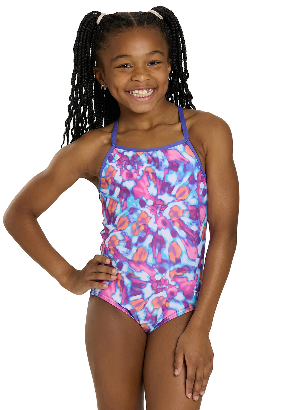 TYR Girl's Print Addy Diamondfit Durafast Elite One Piece Swimsuit (Little Kid, Big Kid) - Image 2
