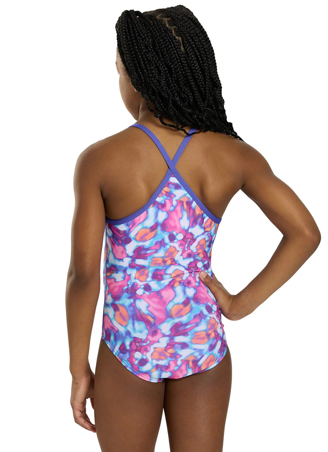TYR Girl's Print Addy Diamondfit Durafast Elite One Piece Swimsuit (Little Kid, Big Kid) - Image 4