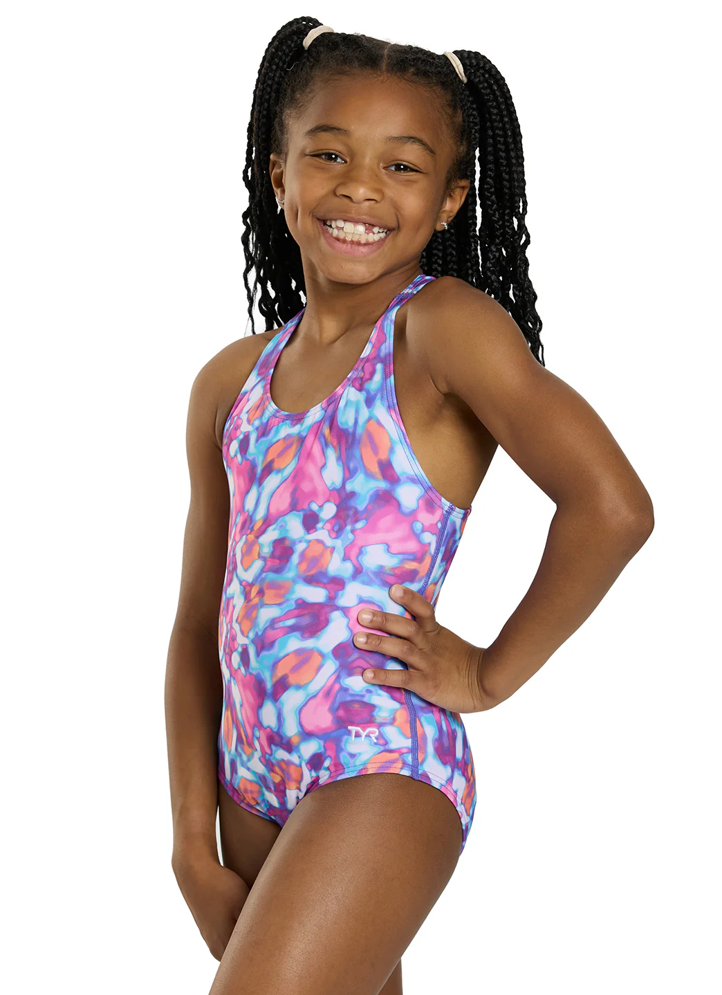 TYR Girls' Print Ella Maxfit Durafast Elite One Piece Swimsuit (Little Kid, Big Kid) - Image 2