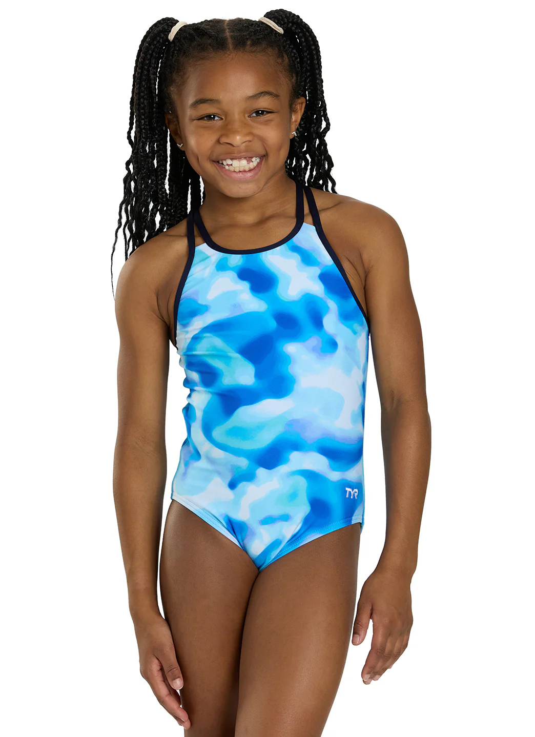 TYR Girls' Print Oliviafit Durafast Elite One Piece Swimsuit (Little Kid, Big Kid) - Image 7