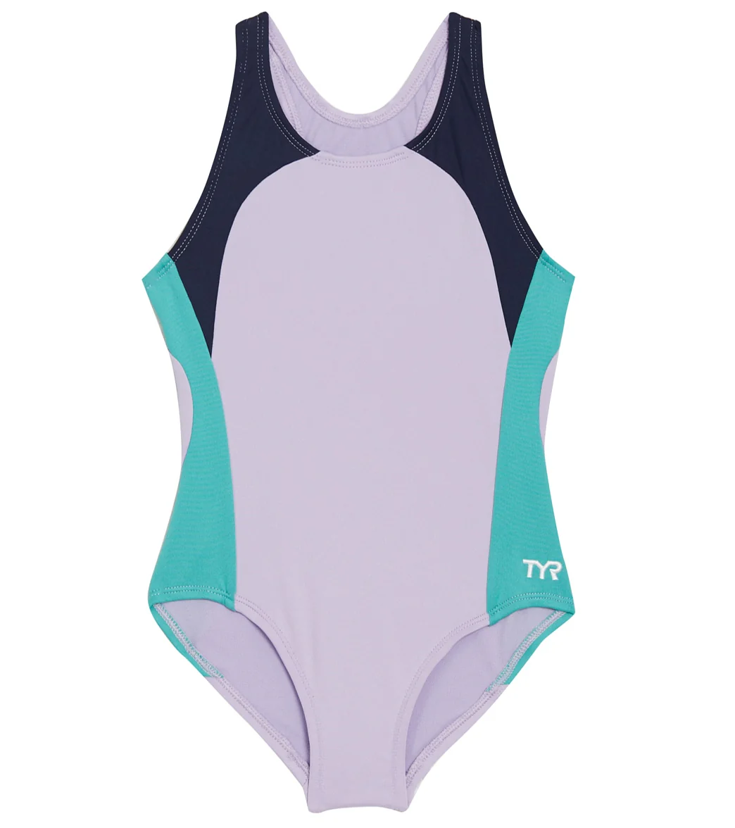 TYR Girls' Solid Splice Ella Maxfit One Piece Swimsuit (Little Kid, Big Kid) - Image 4