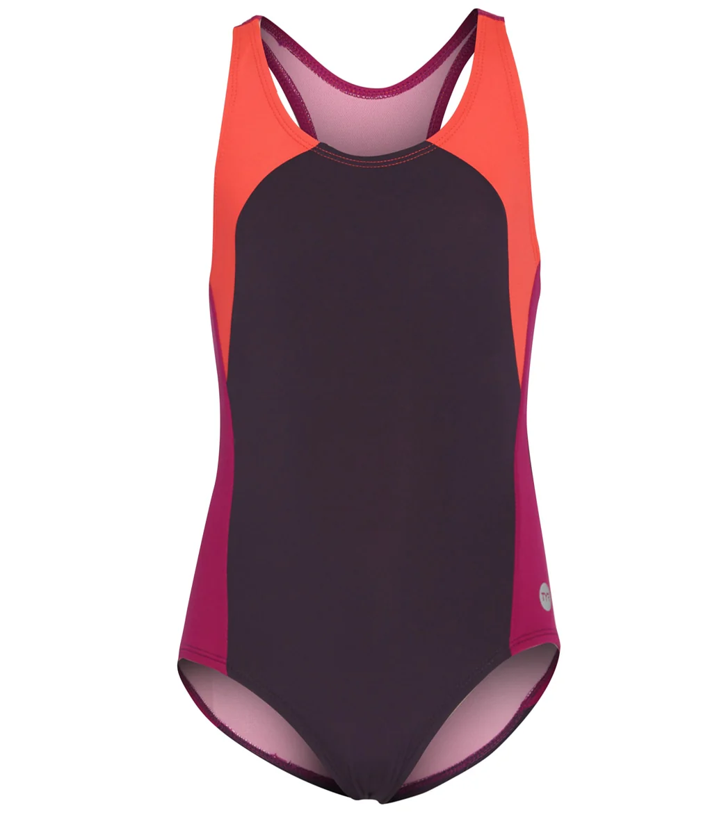 TYR Girls' Solid Splice Maxfit One Piece Swimsuit (Little Kid, Big Kid) - Image 5
