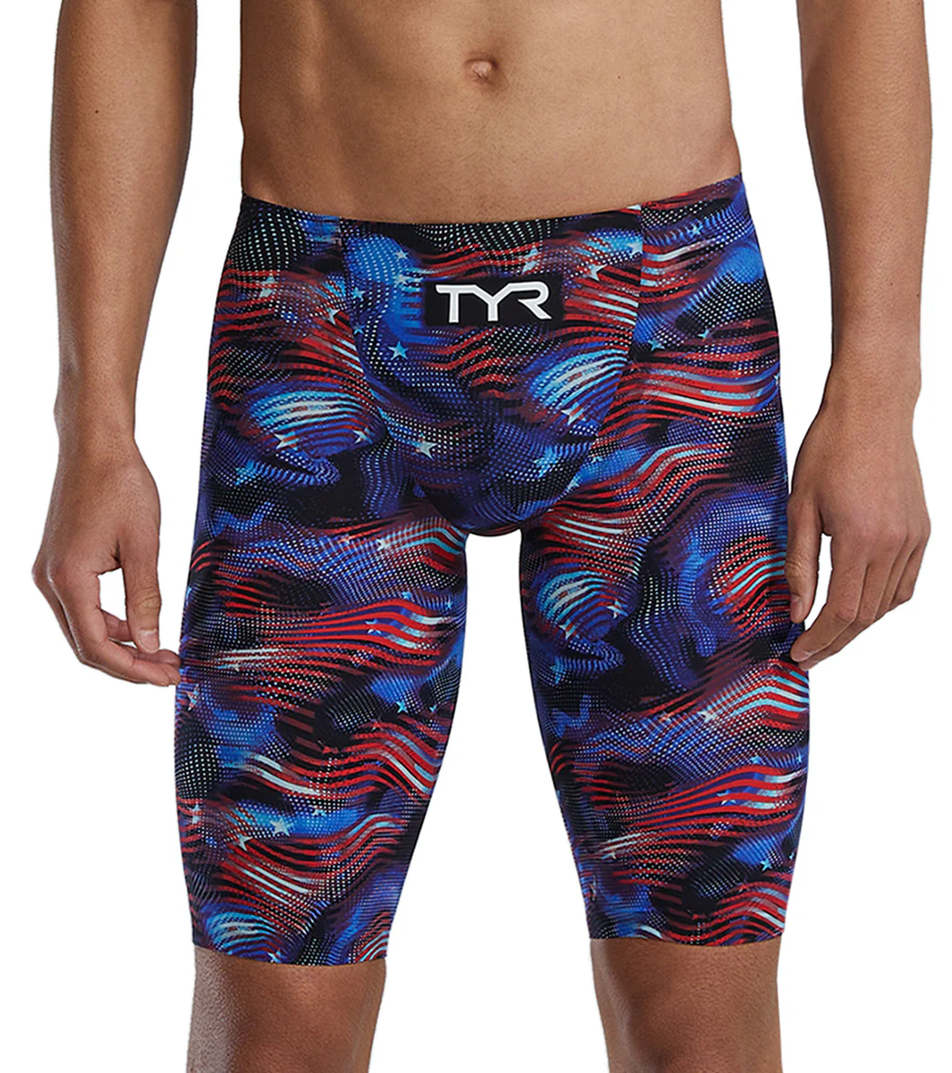 TYR Men's Avictor 2.0 USA High Waist Jammer Tech Suit Swimsuit - Image 8