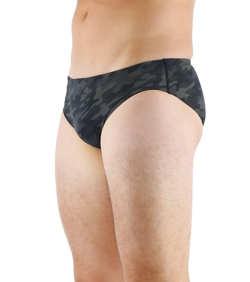 TYR Men's Blackout Camo Racer Brief Swimsuit - Image 4