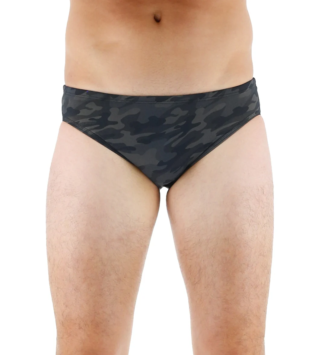 TYR Men's Blackout Camo Racer Brief Swimsuit - Image 6