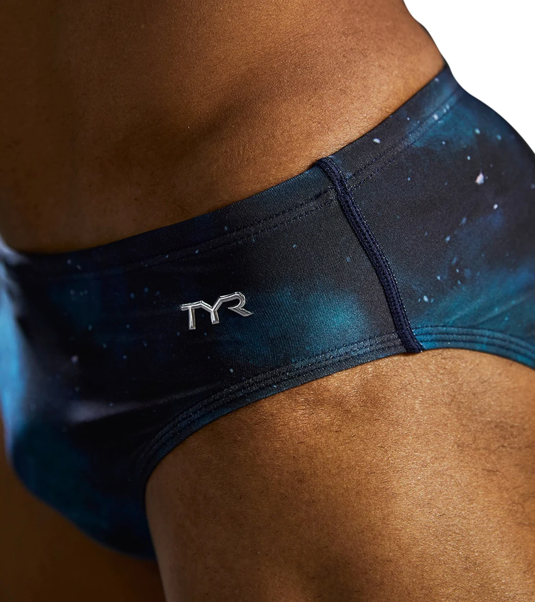 TYR Men's Cosmic Night Racer Brief Swimsuit - Image 9