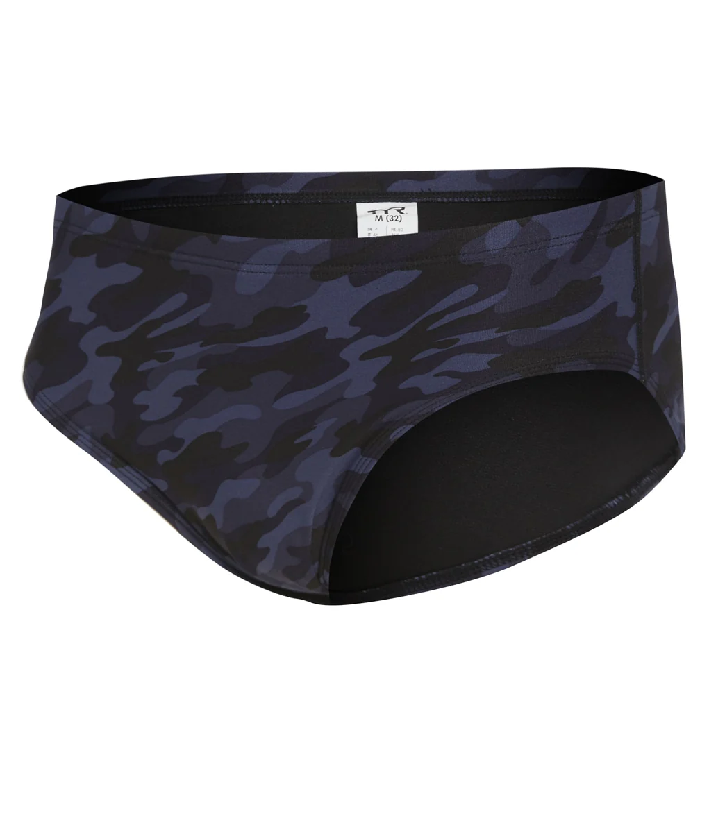 TYR Men's Midnight Camo Racer Brief Swimsuit - Image 5