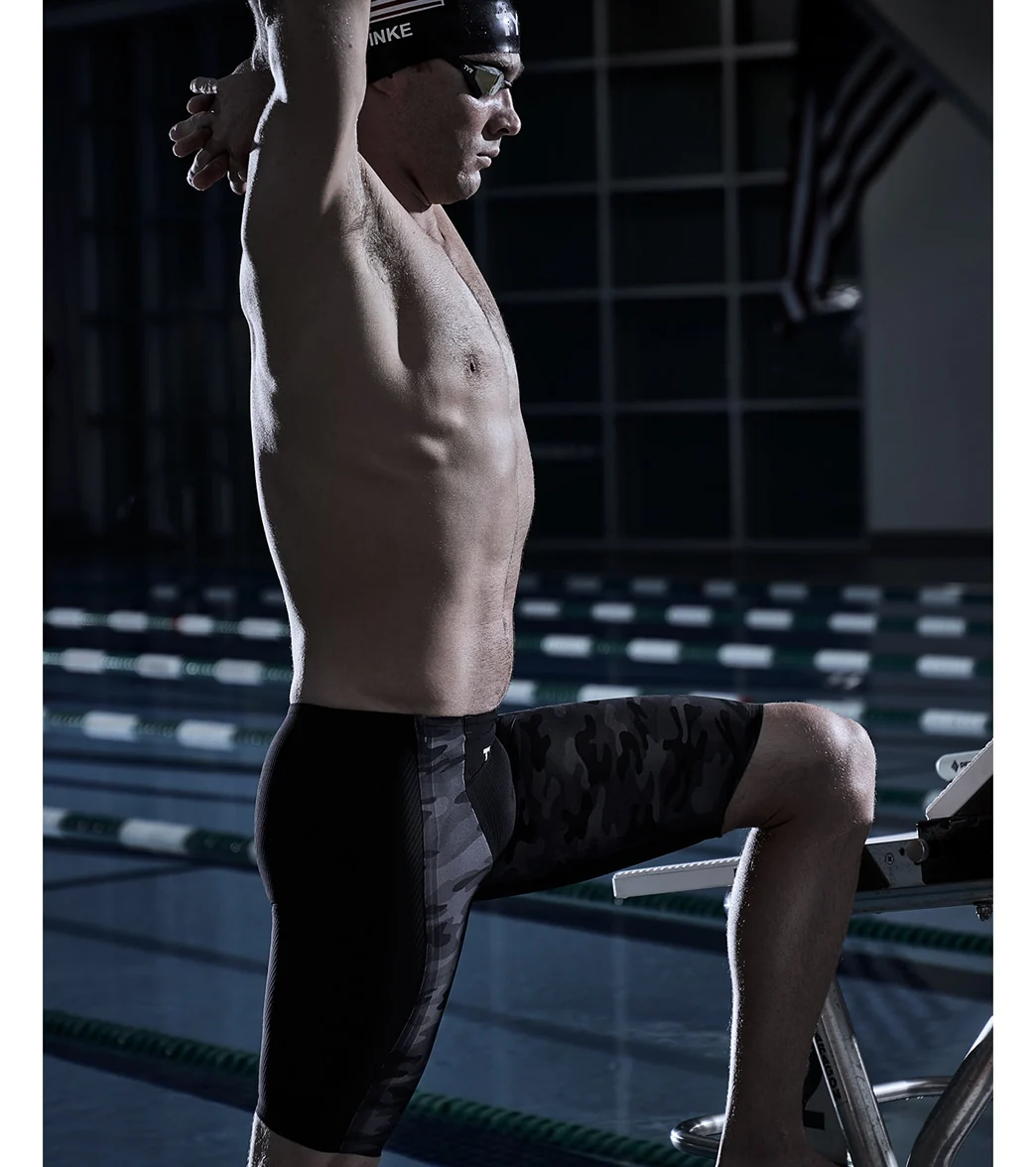 TYR Men's Shockwave High Waist Camo Jammer Tech Suit Swimsuit - Image 9