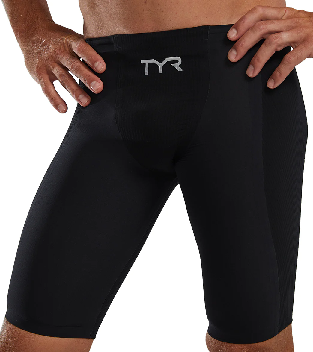 TYR Men's Solid Shockwave High Waist Jammer Tech Suit Swimsuit - Image 8