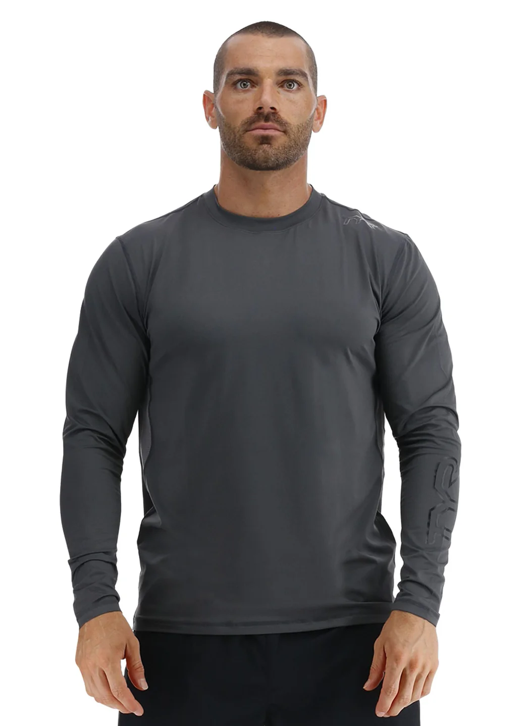 TYR Men's Solid SunDefense Long Sleeve UPF 50+ Swim Shirt - Image 28