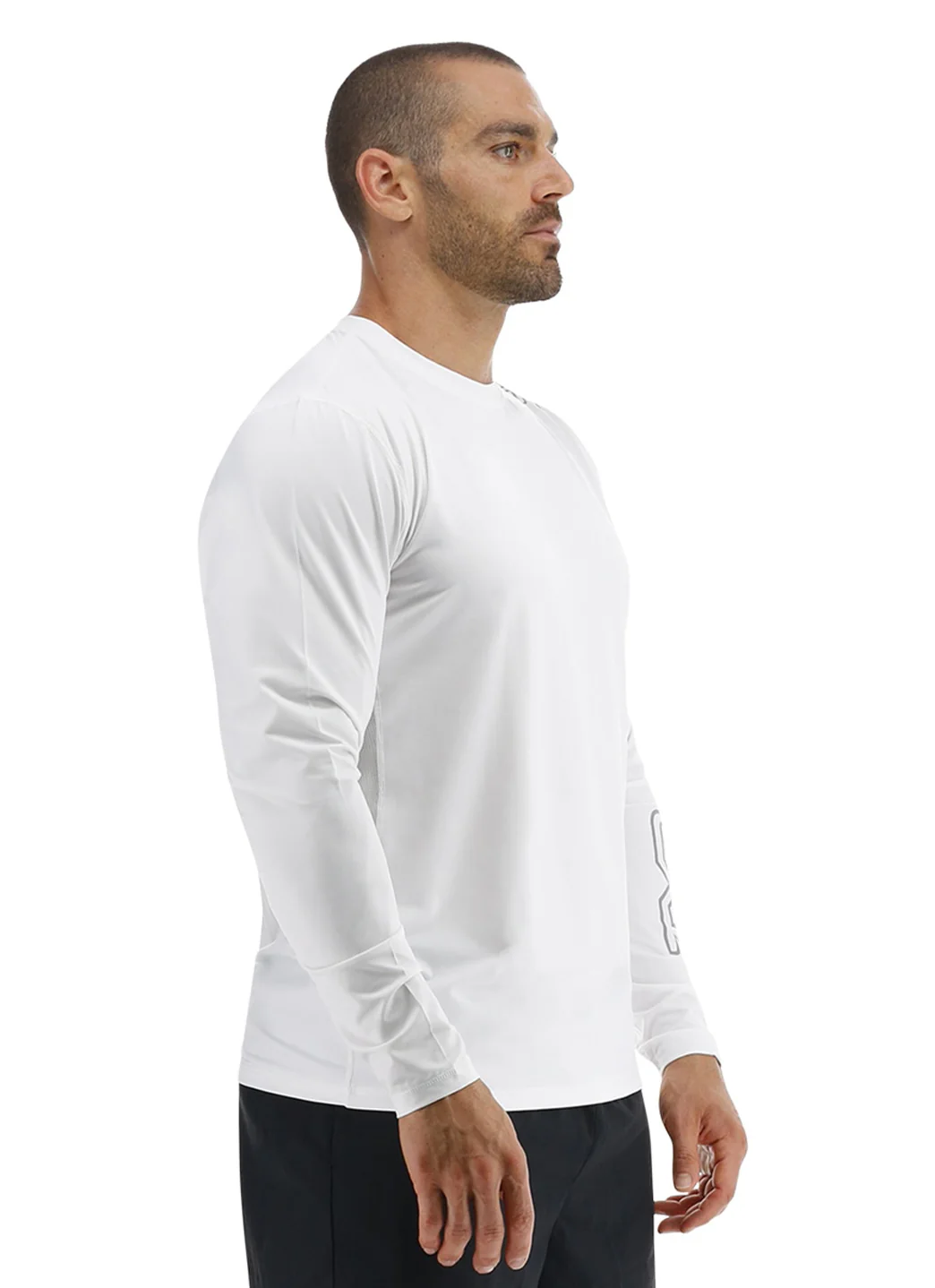 TYR Men's Solid SunDefense Long Sleeve UPF 50+ Swim Shirt - Image 30