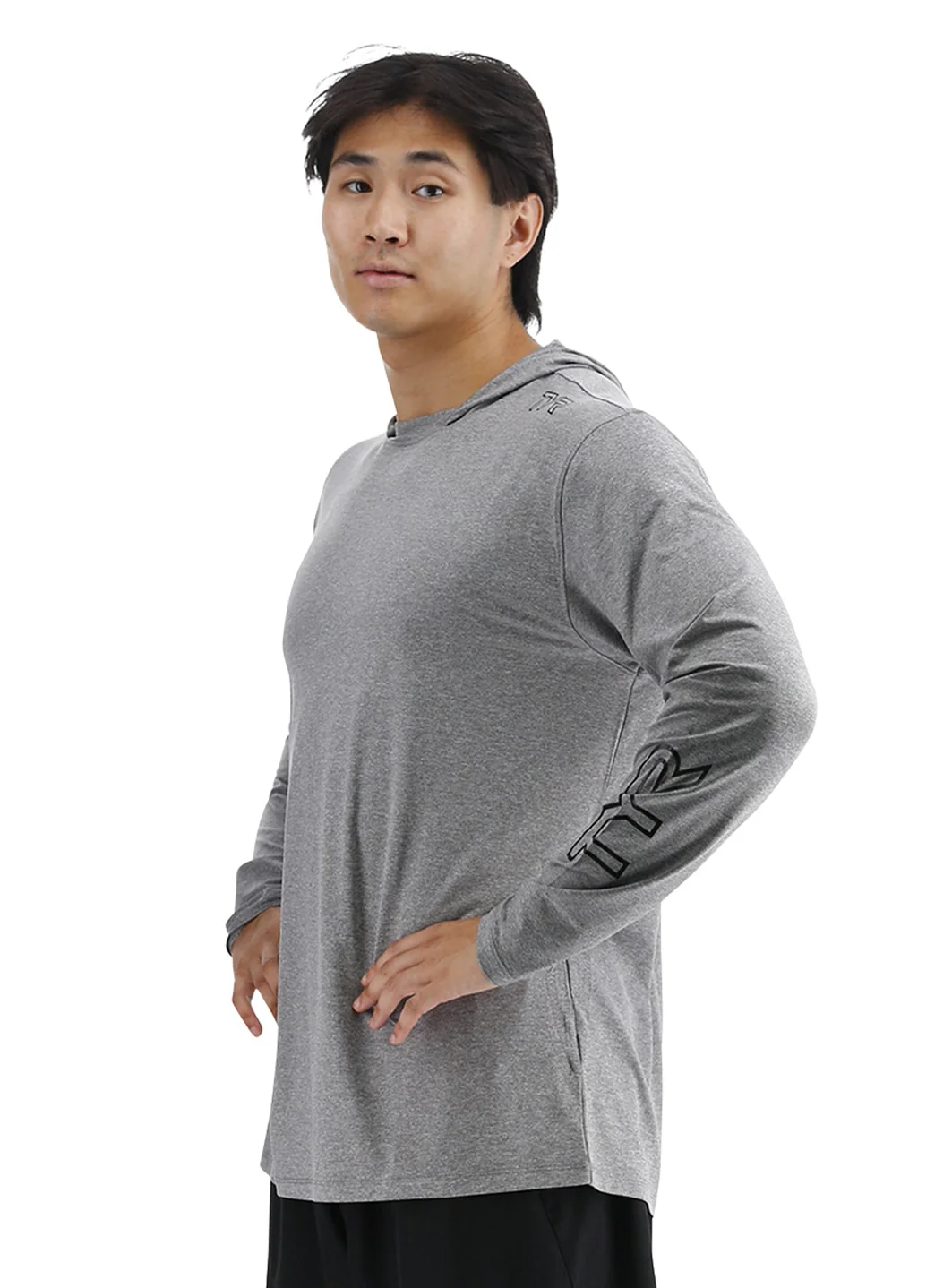 TYR Men's SunDefense Long Sleeve Hooded Swim Shirt - Image 16