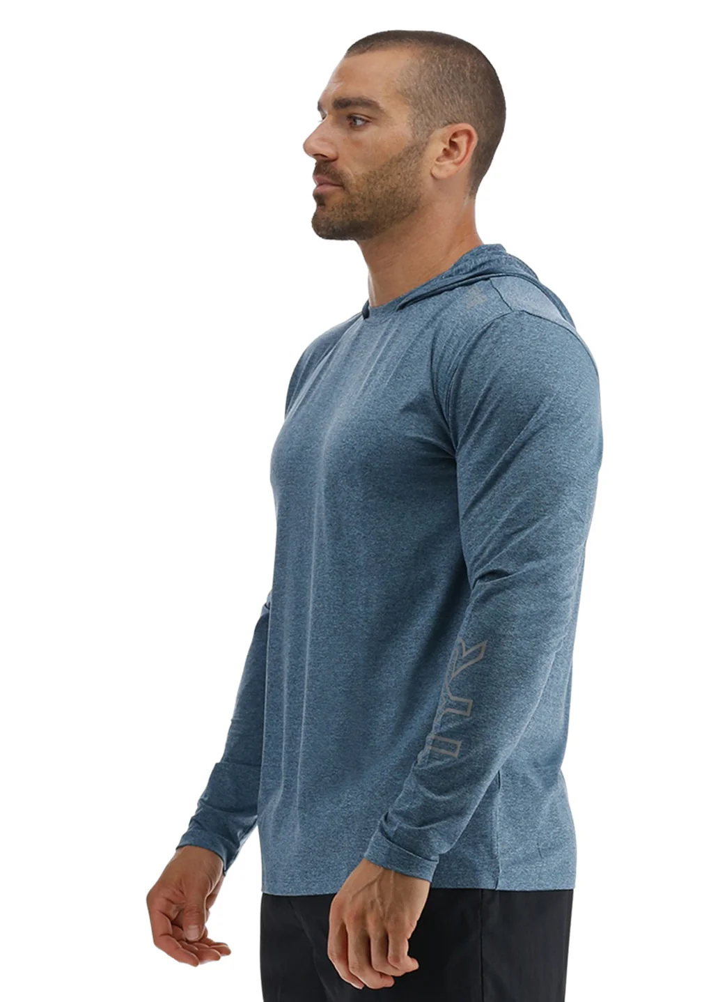 TYR Men's SunDefense Long Sleeve Hooded Swim Shirt - Image 32