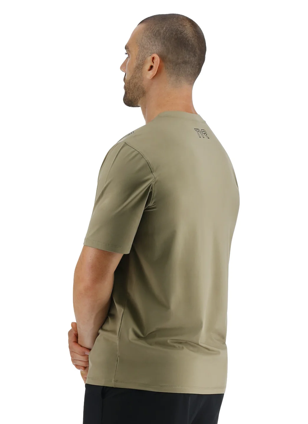 TYR Men's SunDefense Short Sleeve UPF 50+ Swim Shirt - Image 13