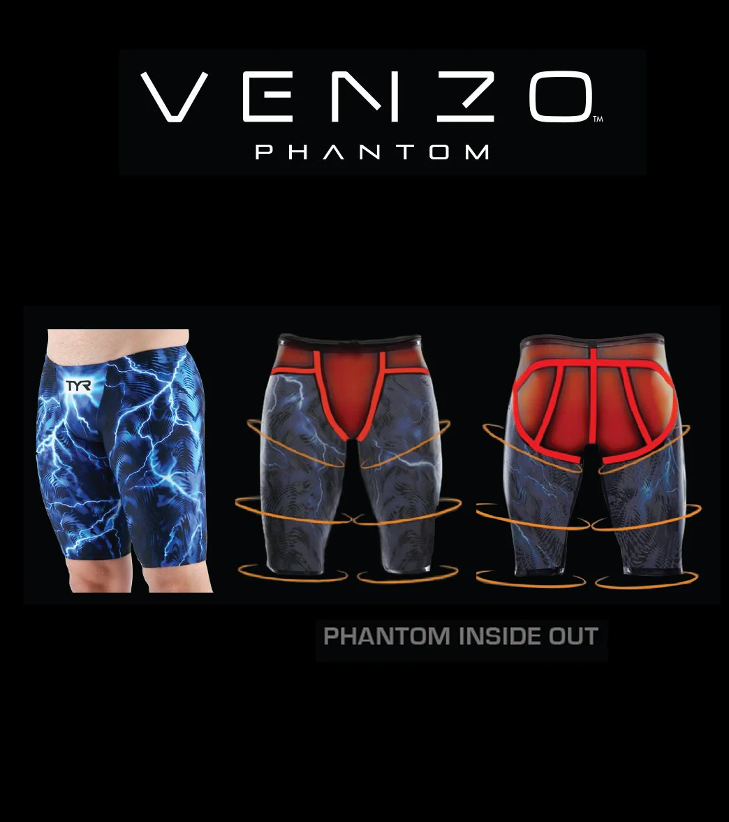 TYR Men's Venzo Phantom Oblivion High Waist Jammer Tech Suit Swimsuit - Image 7
