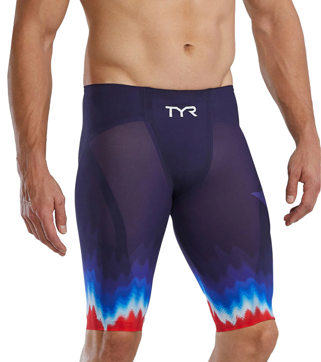 TYR Men's Venzo USA High Waist Jammer Tech Suit Swimsuit - Image 2