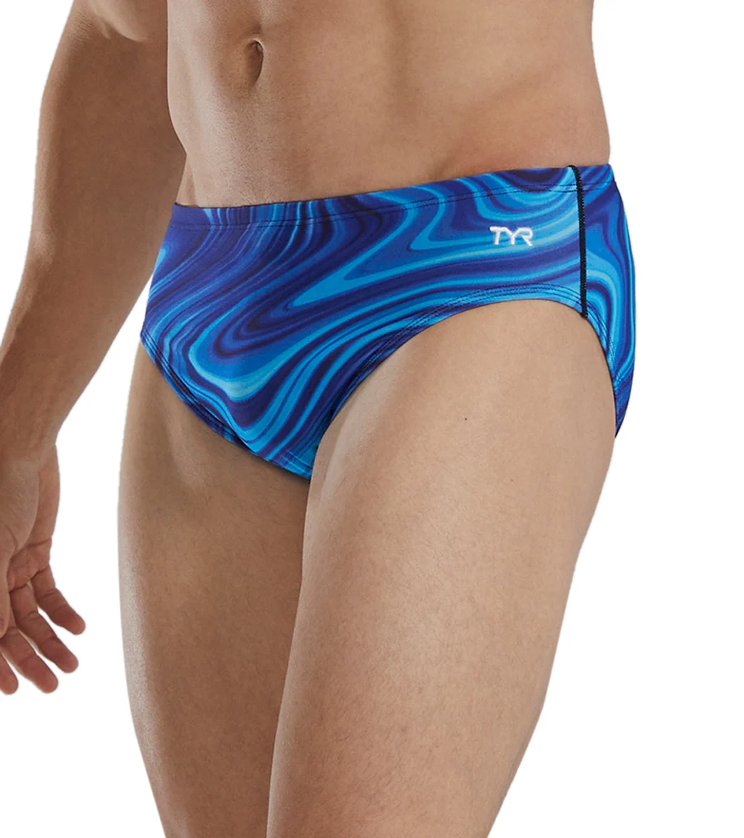 TYR Men's Vitality Durafast Elite Racer Brief Swimsuit - Image 16
