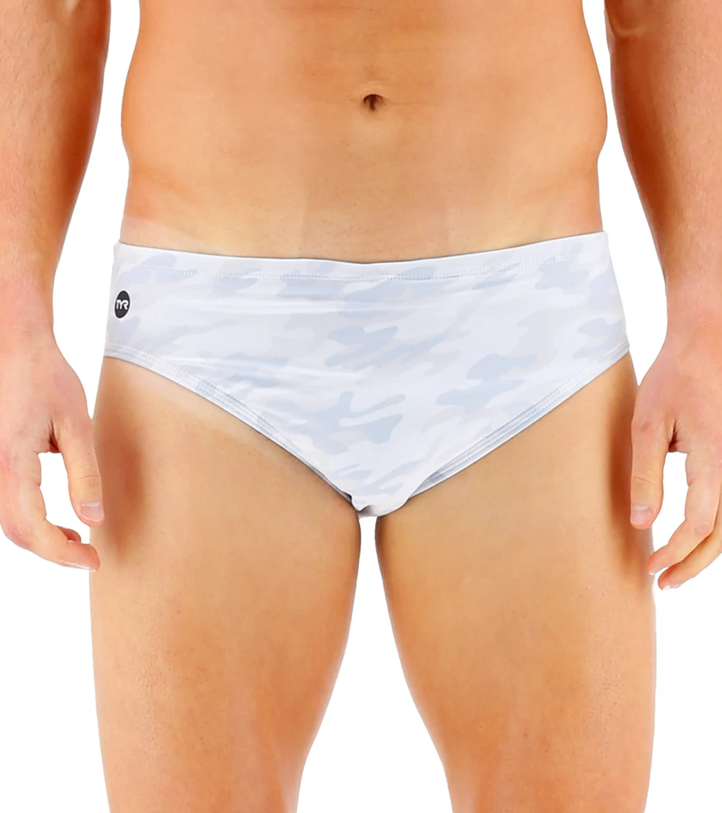 TYR Men's Whiteout Camo Racer Brief Swimsuit - Image 10