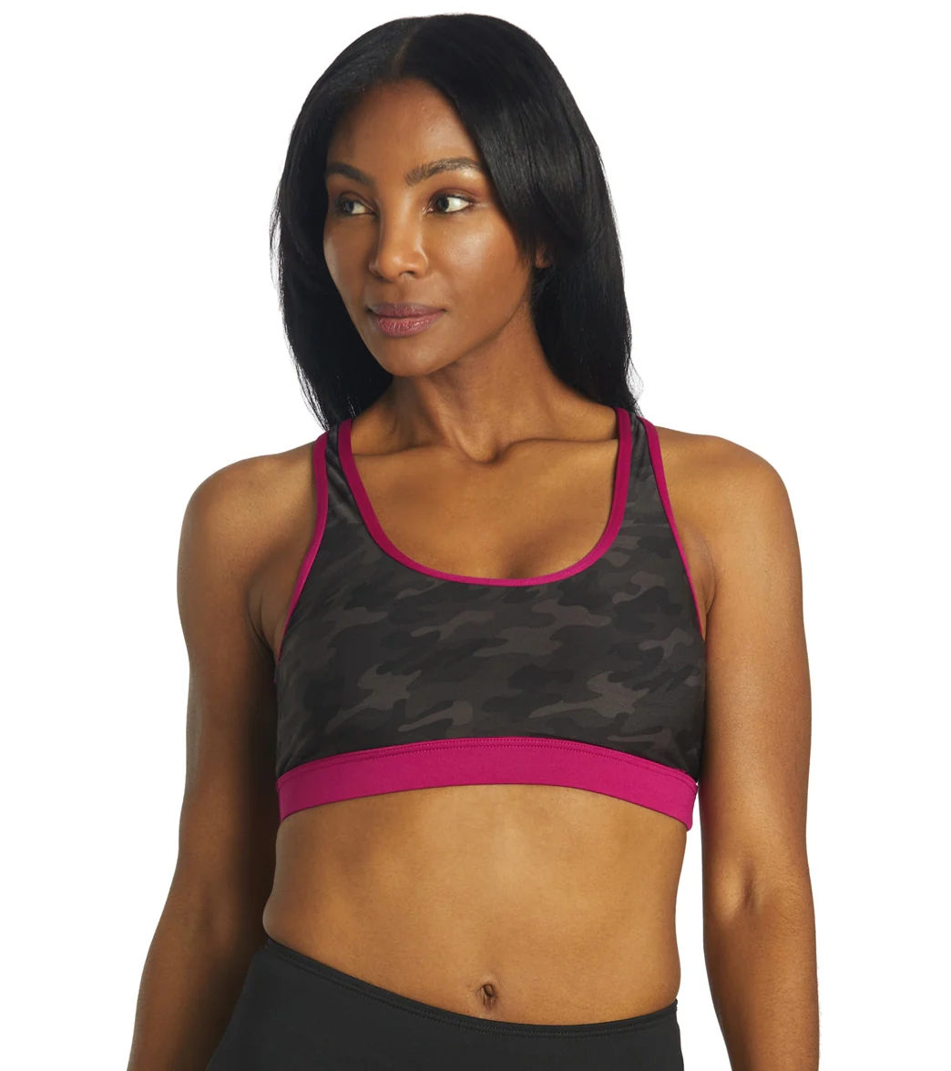 TYR Women's Black Camo Lyn Racerback Bikini Top - Image 8