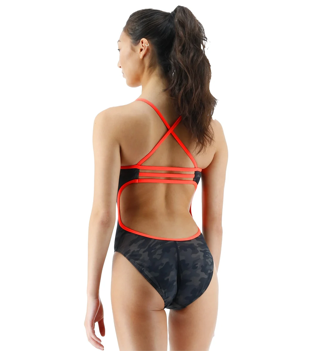 TYR Women's Blackout Camo Trinityfit One Piece Swimsuit - Image 3