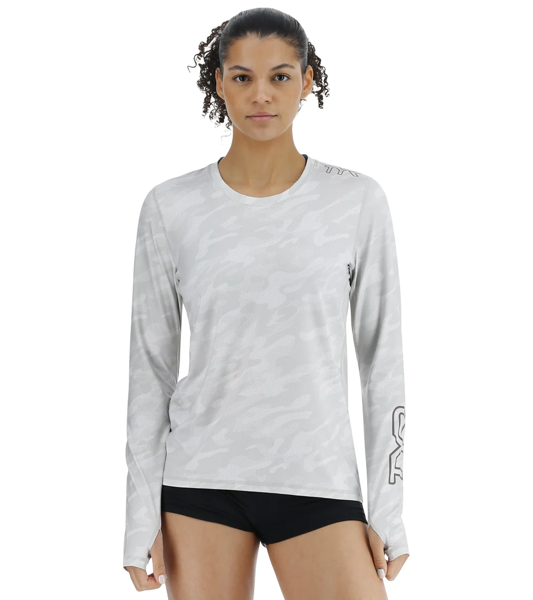 TYR Women's Camohex SunDefense Long Sleeve UPF 50+ Swim Shirt - Image 8