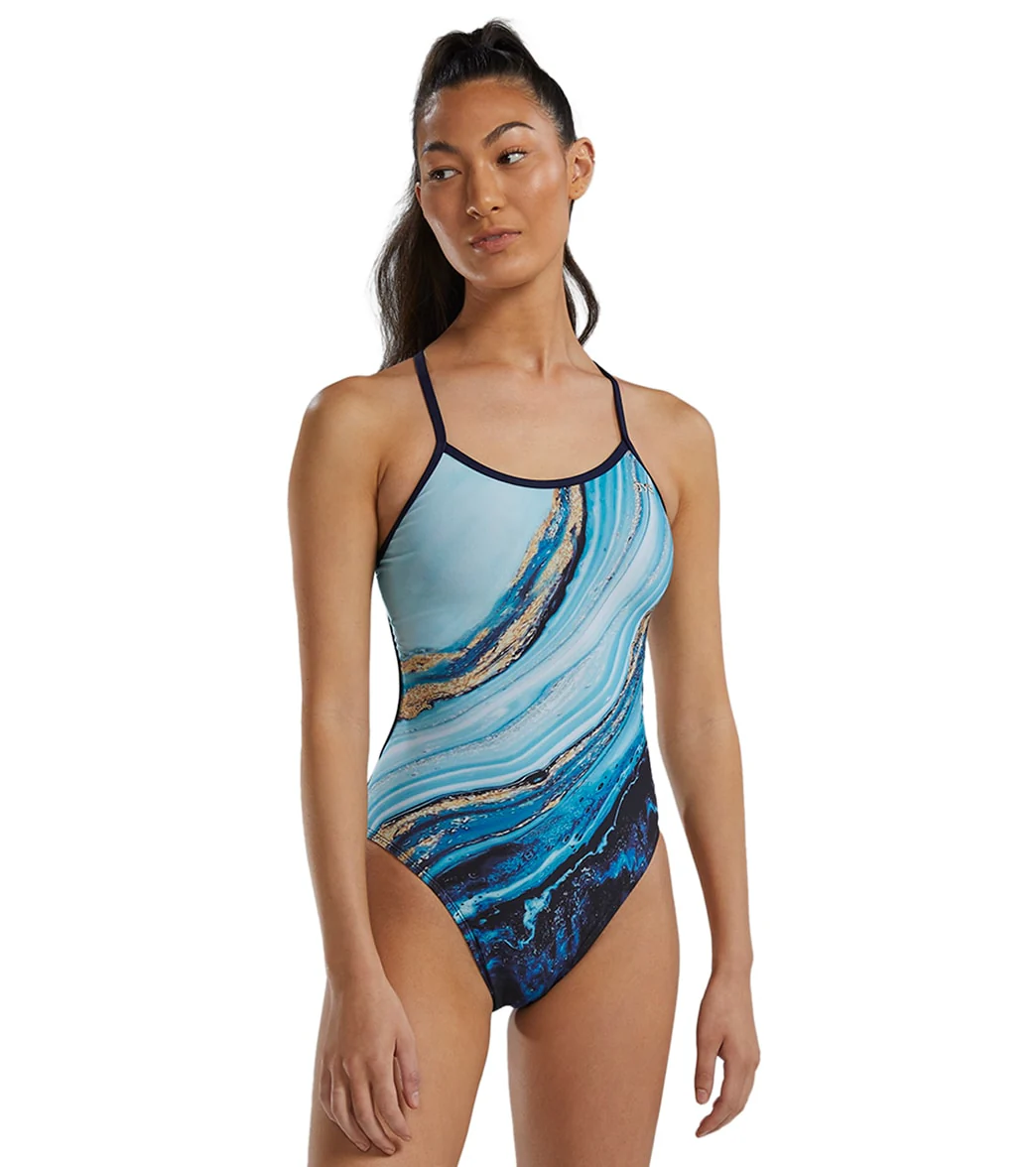 TYR Women's Kyanite Crosscut Tieback One Piece Swimsuit - Image 3
