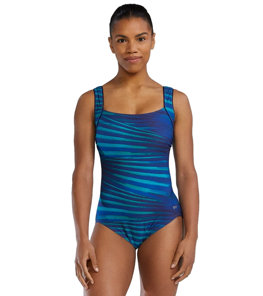 TYR Women's Lamina Square Neck Controlfit Durafast Elite One Piece Swimsuit - Image 8