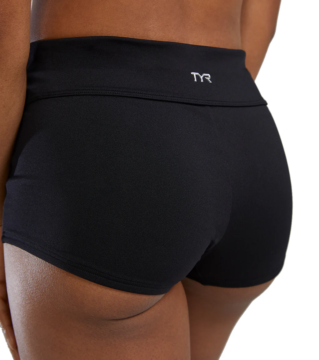 TYR Women's Solid Durafast Elite Casey Boyshort Bikini Bottom - Image 9