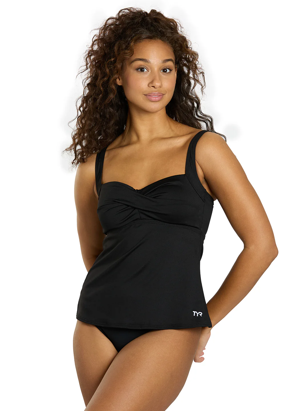 TYR Women's Solid Durafast Elite Twisted Bra Tankini Top - Image 6