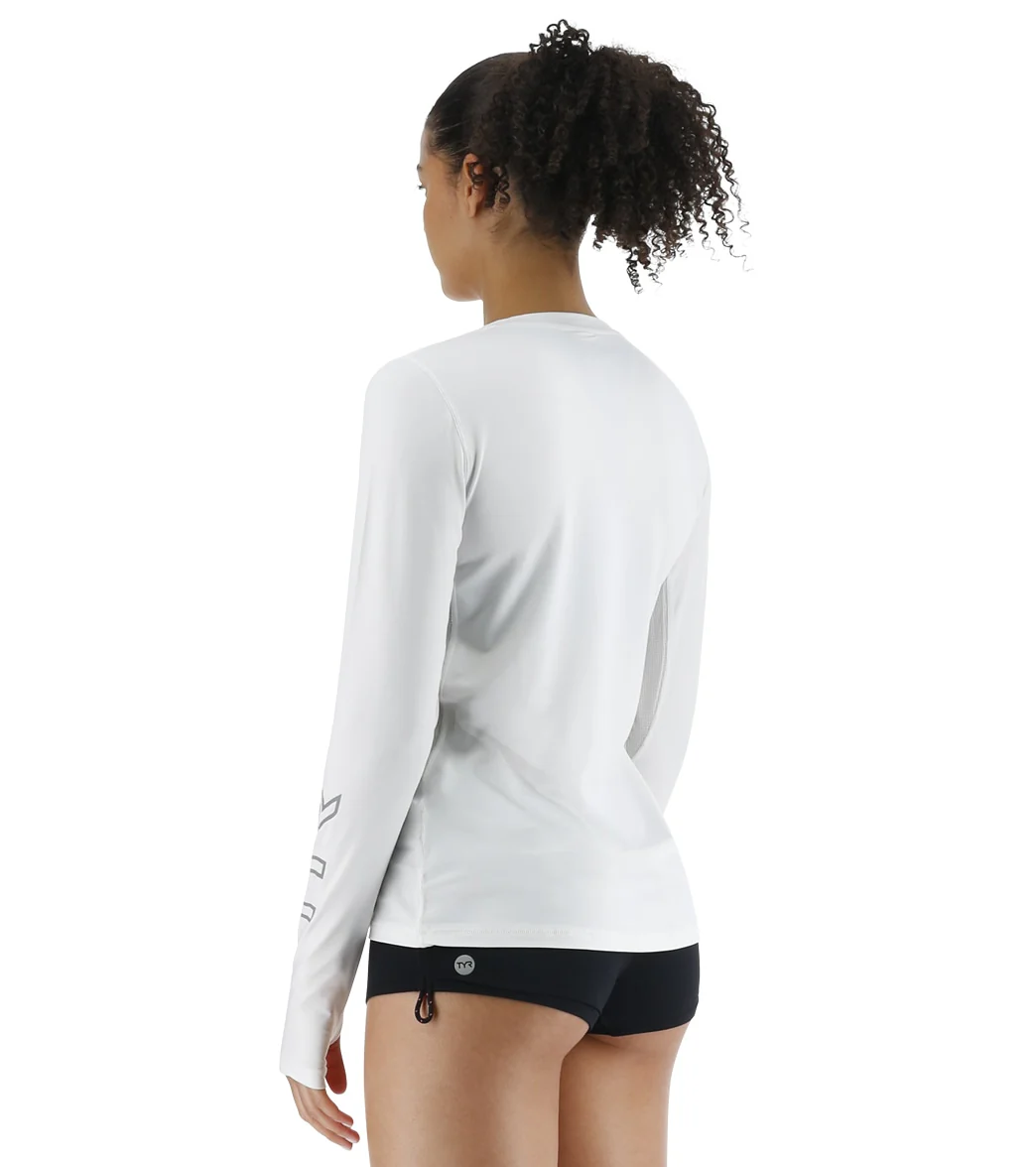 TYR Women's SunDefense Vented Long Sleeve UPF 50+ Swim Shirt - Image 6