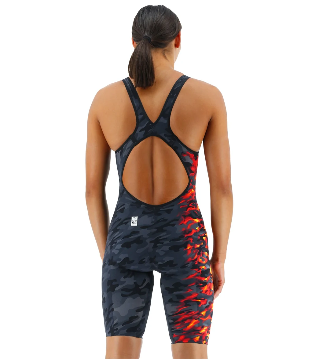TYR Women's Venzo Camo Open Back Tech Suit Swimsuit - Image 12