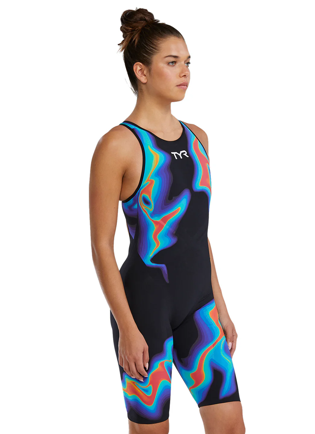 TYR Women's Venzo Infrared Open Back Tech Suit Swimsuit - Image 22
