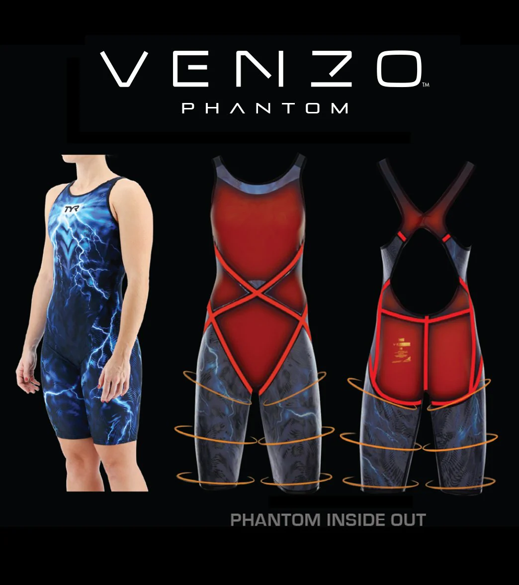 TYR Women's Venzo Phantom Oblivion Closed Back Kneeskin Tech Suit Swimsuit - Image 13