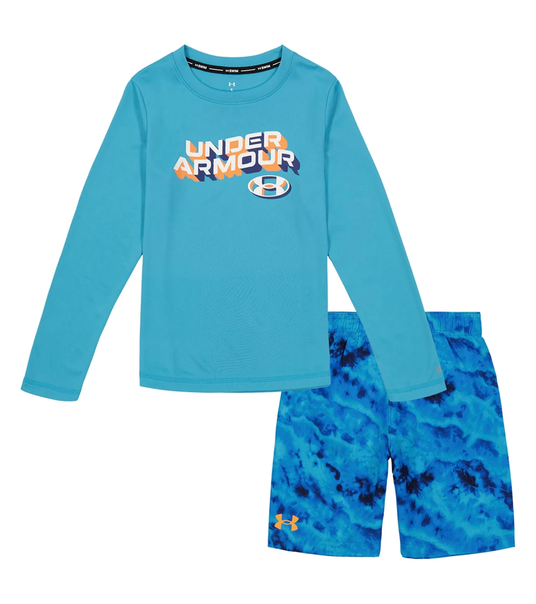 Under Armour Boys' UA Ridge Dye Long Sleeve Swim Set (Toddler) - Image 3